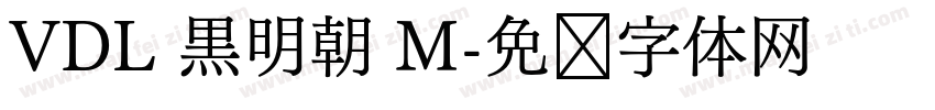 VDL 黒明朝 M字体转换